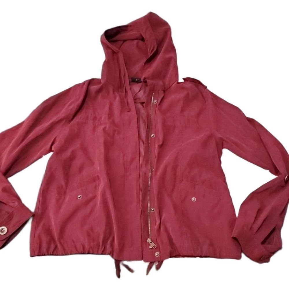Mine zip Up Hooded Lightweight Jacket Sz M